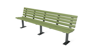 8' Contour Bench with Backrest