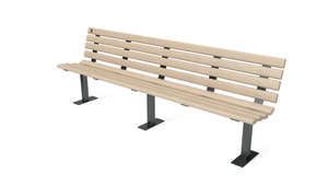 8' Contour Bench with Backrest