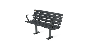 4' Contour Bench with Backrest