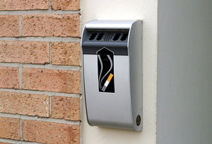 Réceptacle à cigarette Ashmount 1.5 L ,Argent/Noir