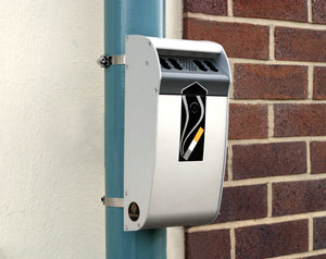 Réceptacle à cigarette Ashmount 1.5 L ,Argent/Noir