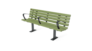6' Contour Bench with Backrest