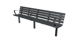 8' Contour Bench with Backrest