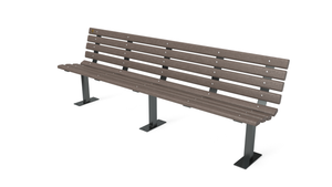 8' Contour Bench with Backrest
