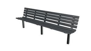 8' Contour Bench with Backrest