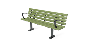 6' Contour Bench with Backrest