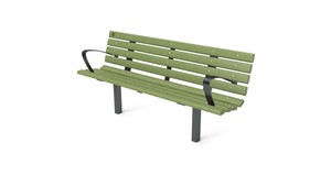 6' Contour Bench with Backrest