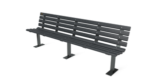 8' Contour Bench with Backrest