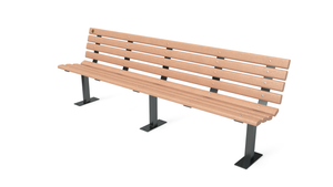 8' Contour Bench with Backrest