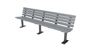 8' Contour Bench with Backrest