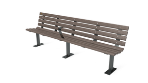 8' Contour Bench with Backrest