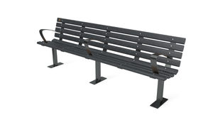 8' Contour Bench with Backrest