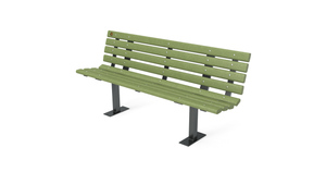 6' Contour Bench with Backrest