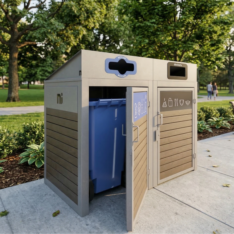 Bin enclosure for 95gal rollout bins