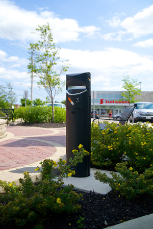 Ashguard SG Cigarette Receptacle, Black