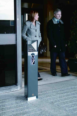 Réceptacle à cigarette Ashguard,Argent/Noir