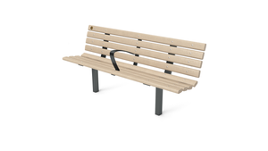 6' Contour Bench with Backrest