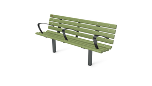6' Contour Bench with Backrest