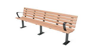 8' Contour Bench with Backrest