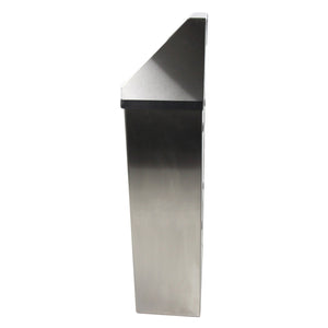 50 litre stainless steel metal wall bin