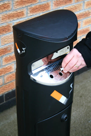 Ashguard SG Cigarette Receptacle, Black