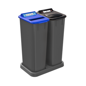 Îlot de tri Mobilia 2 x 58 litres - Recyclage et déchets