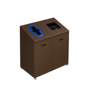 Transit classique | Îlot de tri avec couvercle incliné - 120L