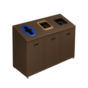 Transit classique | Îlot de tri avec couvercle incliné - 120L