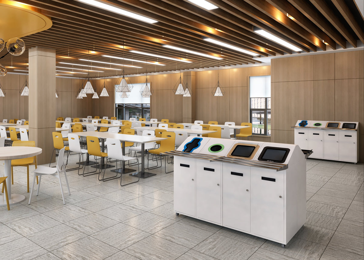 TRANSIT indoor recycling station in a modern commercial mall