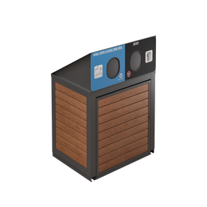 Îlot de récupération Le Montérégien - Aluminium 2 voies de 87 Litres