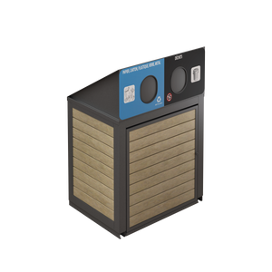 Îlot de récupération Le Montérégien - Aluminium 2 voies de 87 Litres