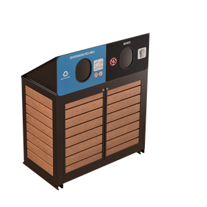 Îlot de récupération Le Montérégien - Aluminium 2 voies de 110 Litres