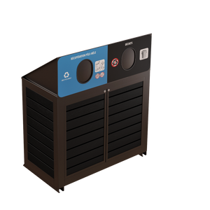 Îlot de récupération Le Montérégien - Aluminium 2 voies de 110 Litres