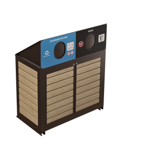 Îlot de récupération Le Montérégien - Aluminium 2 voies de 110 Litres