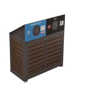 Îlot de récupération Le Montérégien - Aluminium 2 voies de 110 Litres