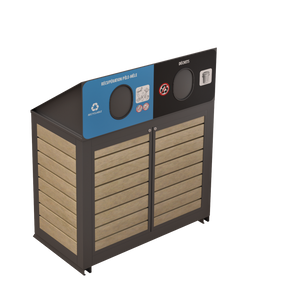 Îlot de récupération Le Montérégien - Aluminium 2 voies de 110 Litres