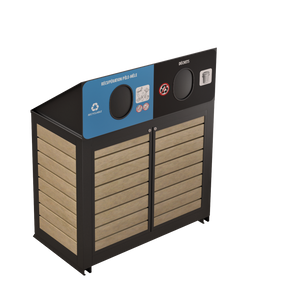 Îlot de récupération Le Montérégien - Aluminium 2 voies de 110 Litres