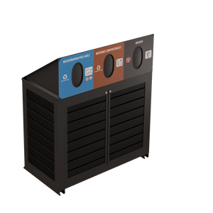 Îlot de récupération Le Montérégien - Aluminium 3 voies de 87 Litres