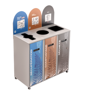 Lounge Classique avec panneau | Ilot de tri intérieur - 58L