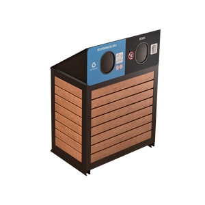 Îlot de récupération Le Charlevoix - Aluminium 2 voies de 87 Litres