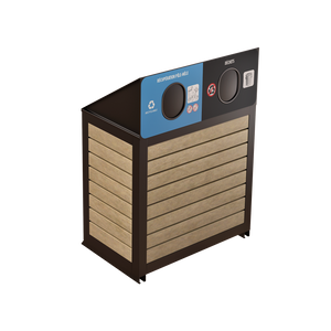 Îlot de récupération Le Charlevoix - Aluminium 2 voies de 87 Litres