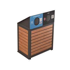 Îlot de récupération Le Charlevoix - Aluminium 2 voies de 87 Litres