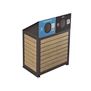 Îlot de récupération Le Charlevoix - Aluminium 2 voies de 87 Litres