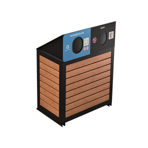 Îlot de récupération Le Charlevoix - Aluminium 2 voies de 87 Litres