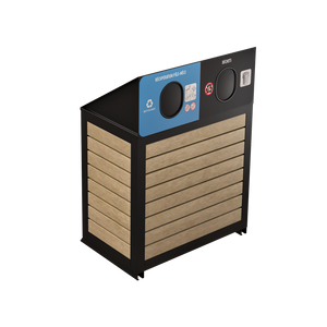 Îlot de récupération Le Charlevoix - Aluminium 2 voies de 87 Litres