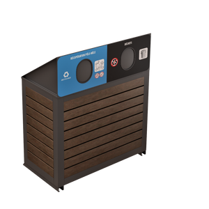 Îlot de récupération Le Charlevoix - Aluminium 2 voies de 110 Litres