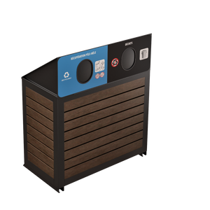 Îlot de récupération Le Charlevoix - Aluminium 2 voies de 110 Litres