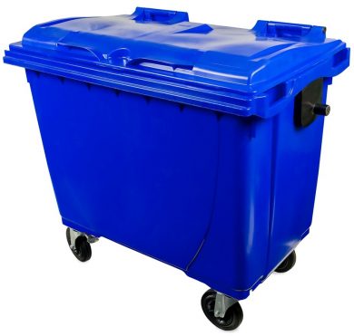 Container poubelle de 660 litres, poubelle recyclage, poubelle grise