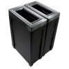 NI Produits - Corbeille Noire de tri sélectif Evolve Cube Slim 2 voies
