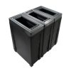 NI Produits - Corbeille Noire de tri sélectif Evolve Cube Slim 3 voies